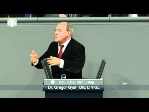 Youtube: Gregor Gysi, DIE LINKE: »Frau Merkel, Sie finden keinen Weg aus der Krise«