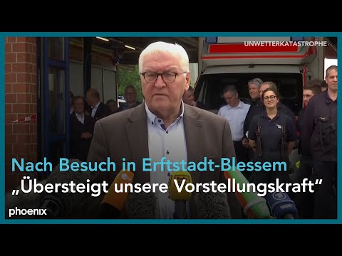 Youtube: Steinmeier und Laschet im Hochwasserkatastrophengebiet