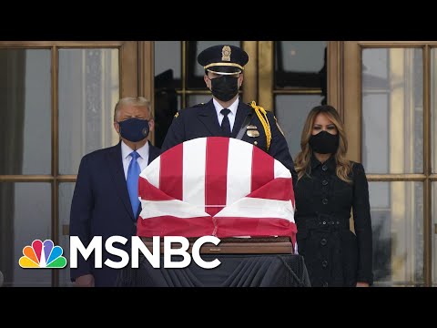 Youtube: 'Vote Him Out!': Protesters Boo Trump During Visit To Ruth Bader Ginsburg's Casket | MSNBC