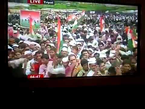 Youtube: Libyen / Unglaubliche Medienlügen - BBC zeigt "Green Square" in Indien, 24 August 2011