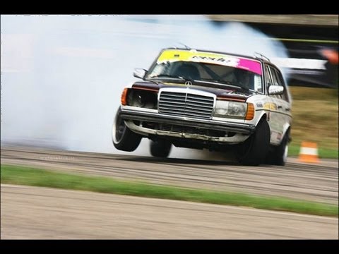 Youtube: Legendary Diesel Mercedes W123 + SCANIA turbine @ Eastern European Drift Championship