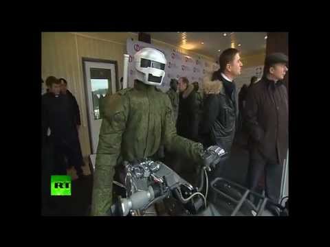 Youtube: Military cyborg biker presented to Putin