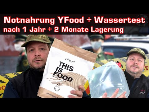 Youtube: Notvorrat/Notration bei wenig Platz: YFood + Selbsttest: Leitungswasser nach 1 Jahr noch trinkbar?