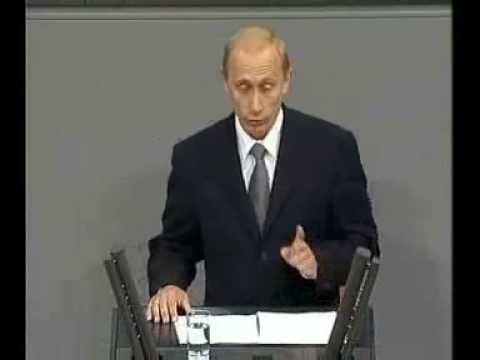 Youtube: Путин говорит на немецком языке 1/3