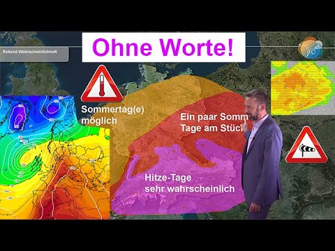 Youtube: Ohne Worte! Historische April-Hitze möglich! Sturm & Gewitter heute. Wettervorhersage 04.-12.04.2024