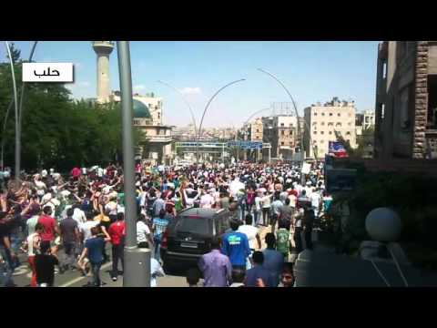 Youtube: حلب - الزحف باتجاه ساحة سعدالله راااائعة 1-6-2012.mp4