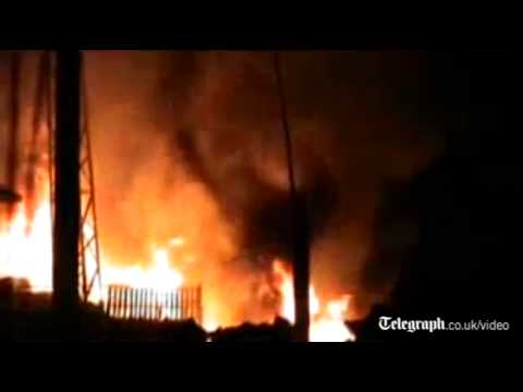 Youtube: Syria: Homs filmed in flames following fresh assault
