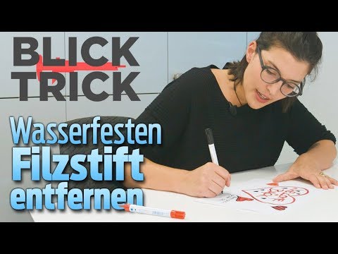 Youtube: Wasserfesten Filzstift mühelos entfernen | BLICK-Trick | Life Hacks