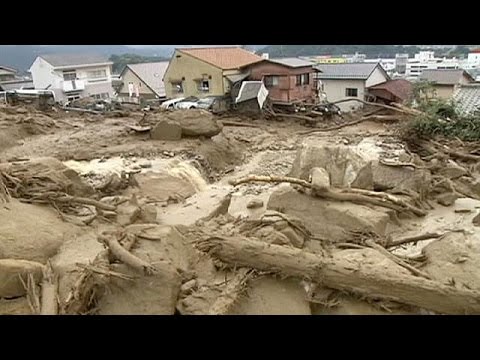 Youtube: Japan: landslides hit Hiroshima killing scores of people