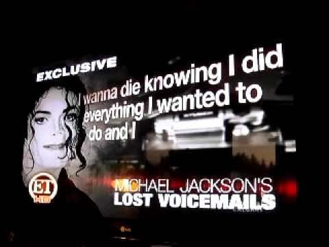 Youtube: Michael Jackson Voice Mail cries for help. 2 of 2