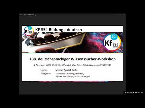 Youtube: 2018 11 08 PM Public Teachings in German - Öffentliche Schulungen in Deutsch