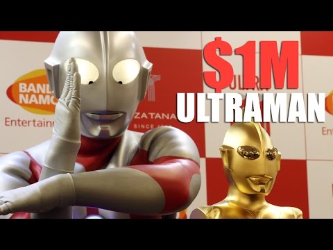 Youtube: $1 million gold Ultraman bust in Ginza Tanaka