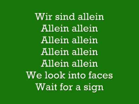 Youtube: Polarkreis 18    Allein Allein (Lyrics)