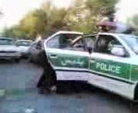 Youtube: Arrest  of Iranian  girl for not wearing  head scarf  properly ! April 2007 Tehran