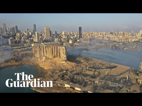 Youtube: Beirut explosion destruction captured in drone footage