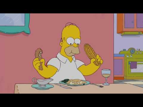 Youtube: The Simpsons Homer kills fly at Dinner