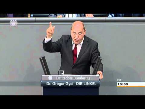 Youtube: Gregor Gysi im Bundestag zur Eurorettung: »Unser Nein ist sicher«