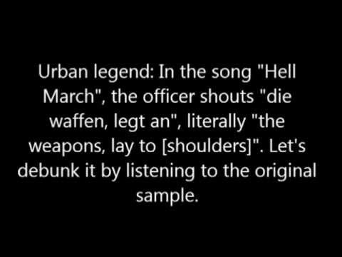 Youtube: Hell March - it is NOT "die waffen legt an"