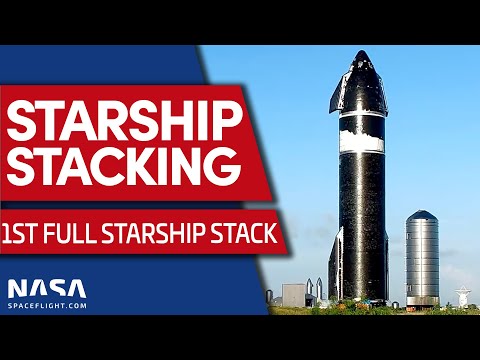 Youtube: Starship Prototype Ship 20 Stacked on Super Heavy