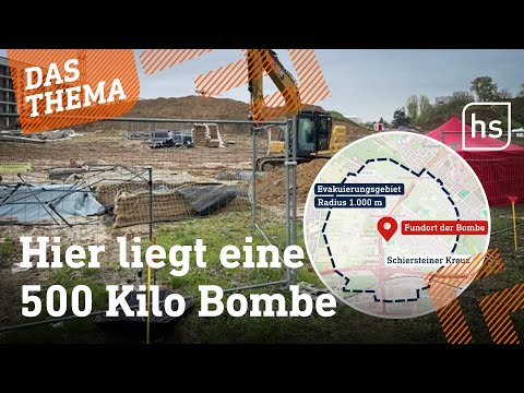 Youtube: Bombe in Wiesbaden entschärft! Ärger bei der Evakuierung | hessenschau DAS THEMA