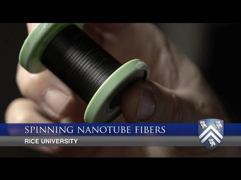 Youtube: Spinning nanotube fibers at Rice University