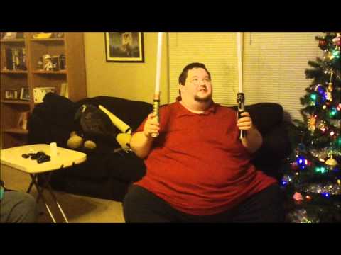 Youtube: *ORIGINAL* Early Christmas Present Light Sabers Fat Guy