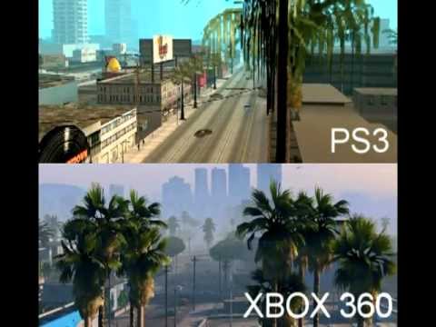 Youtube: GTA V XBOX 360 vs. PS3 graphics comparison