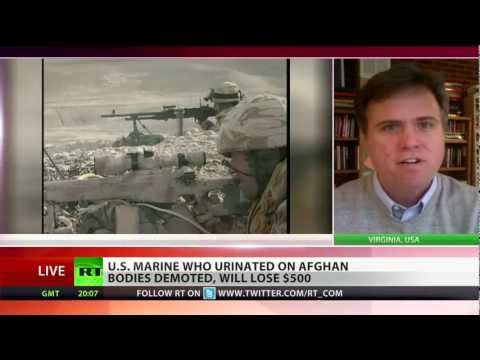 Youtube: $500 For Desecration: 'US Marine fined, demoted for urinating on Afghan bodies'