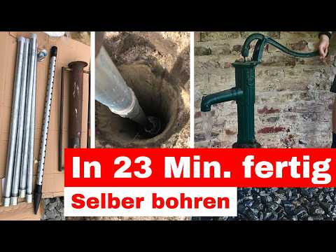 Youtube: Brunnen selber bohren in 23 min – Schritt für Schritt Anleitung für unter 120 Euro“