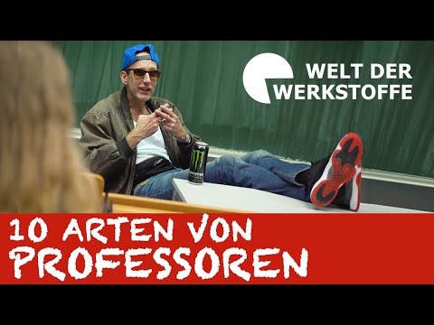 Youtube: 10 Arten von Professoren