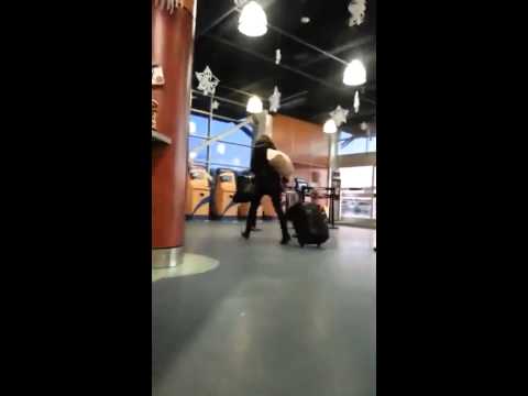 Youtube: Mad woman in airport