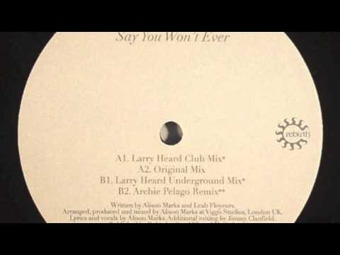 Youtube: Wallflower - Say You Won't Ever (Larry Heard Club Mix) (Rebirth)