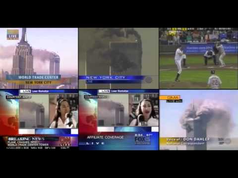 Youtube: 9/11 Simultaneous Broadcast from Six Networks of the first fifteen minutes