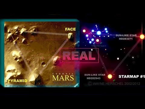 Youtube: MARS FACE - CYDONIA PLEIADES STAR MAP - WAYNE HERSCHEL - Hidden Records & human origins
