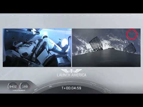 Youtube: UFO visible at T+4:59 after launch of SpaceX Crew Dragon 30.05.2020