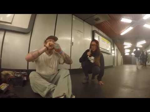 Youtube: Girl joins rapper in the subway for an impromptu jam session (INFIDELIX ft. EllandM)