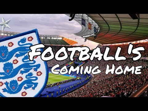 Youtube: 50,000 England Fans "Football's Coming Home" | Lyrics THREE LIONS | Final EURO 2024 in Berlin