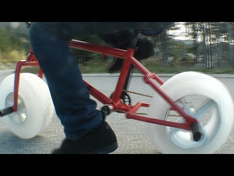 Youtube: ICE BIKE The worlds first bike with wheels made of ICE