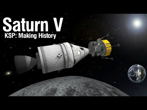 Youtube: KSP "Making History" DLC: Saturn V Replica with the new parts!