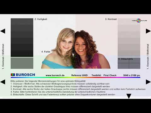 Youtube: 4K Testbild für TV und Monitor /// 4k pattern for tv + monitor (3840 x 2160 px.)