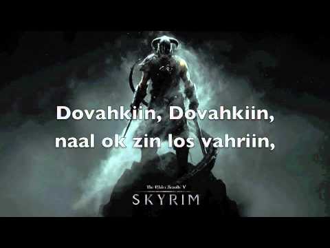 Youtube: Dragonborn Song with Dragontongue lyrics