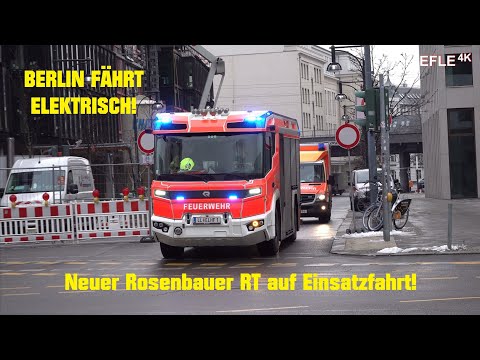 Youtube: [Elektro Löschfahrzeug Rosenbauer RT] Erste Einsatzfahrten eLHF BF Berlin LRW 1100 Mitte