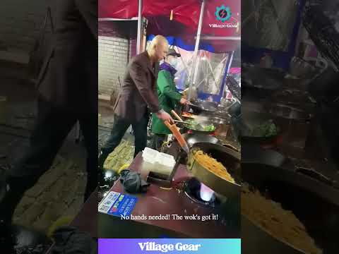 Youtube: That SELF-STIRRING Wok is Cheating... and I Want One! 😂🍳 #stirfry #gadget #streetfood #foodhack