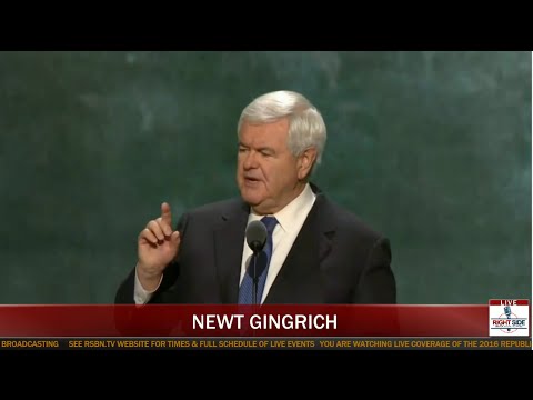 Youtube: FULL SPEECH: Newt Gingrich Speaks at Republican National Convention (7-20-16)