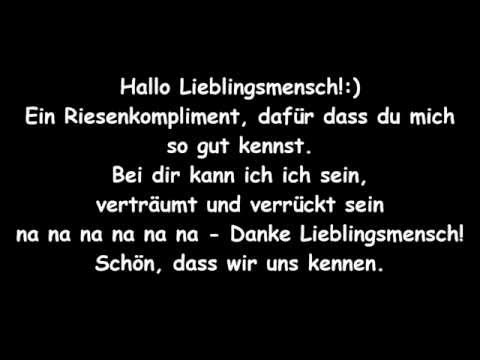 Youtube: Lieblingsmensch Namika Lyrics