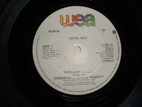Youtube: Local Boy  Thriller  medley with  Owner of a lonely heart.wmv
