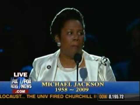 Youtube: Michael Jackson Memorial Service - Rep. Sheila Jackson-Lee