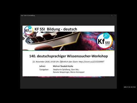 Youtube: 2018 11 22 PM Public Teachings in German - Öffentliche Schulungen in Deutsch