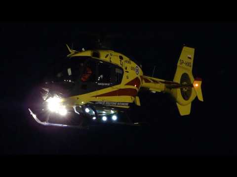 Youtube: EC 135 Eurocopter LPR Płock - nocne loty ( Night flights )