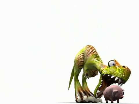 Youtube: Dino Island Clip I: Dino schleicht sich an Schwein an